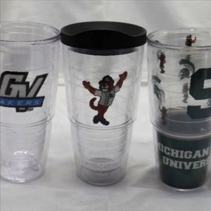 Tervis 3 ~ 24oz Tumblers Lot Michigan State, Tiger’s, Grand Valley Lakers